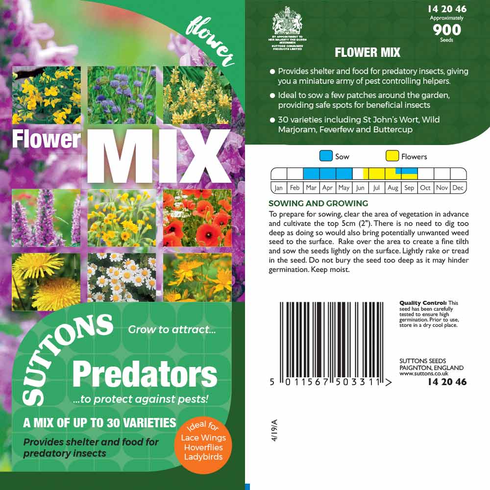 Suttons Predators Flower Mix Pp