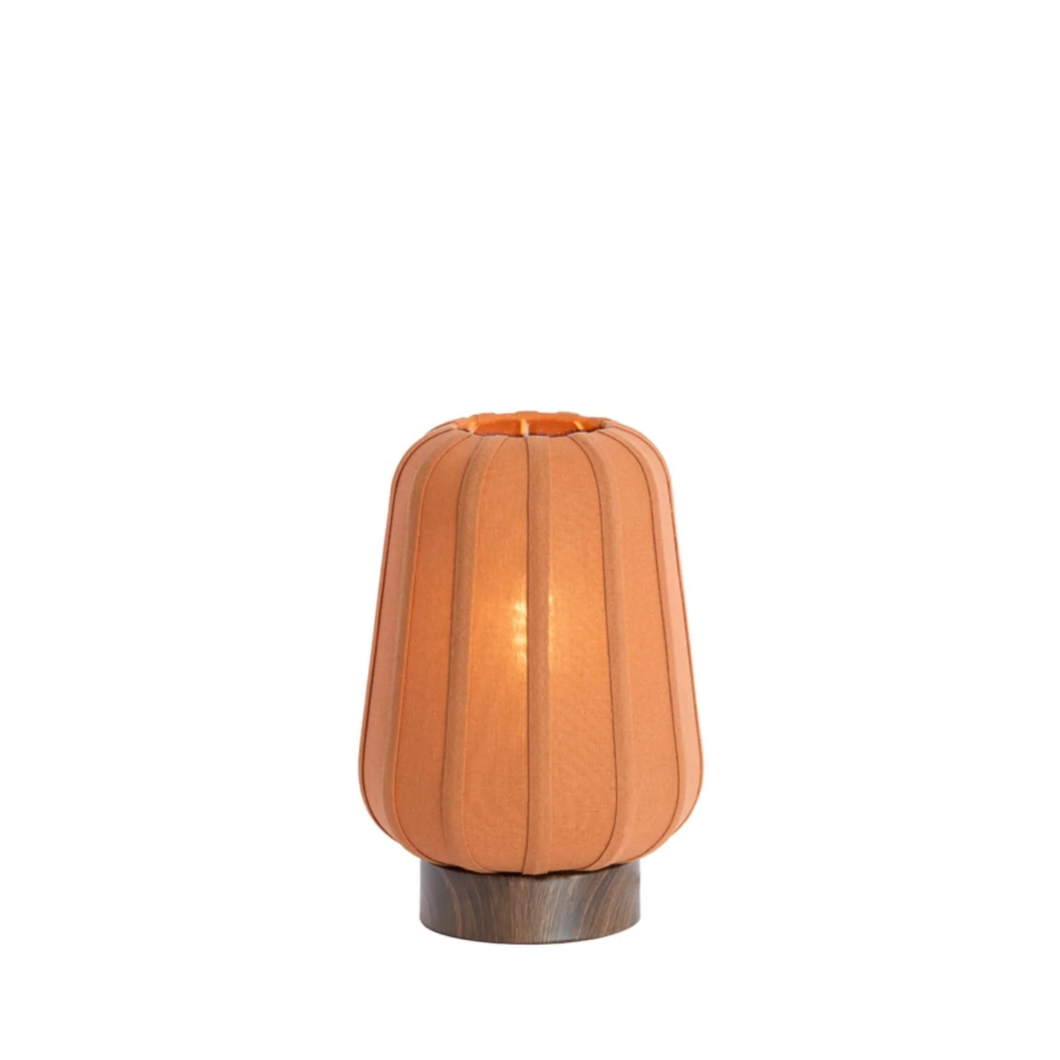 Table Lamp 20 x 29cm BIBURY Wood Print Dark Brown & Terra - Image 2