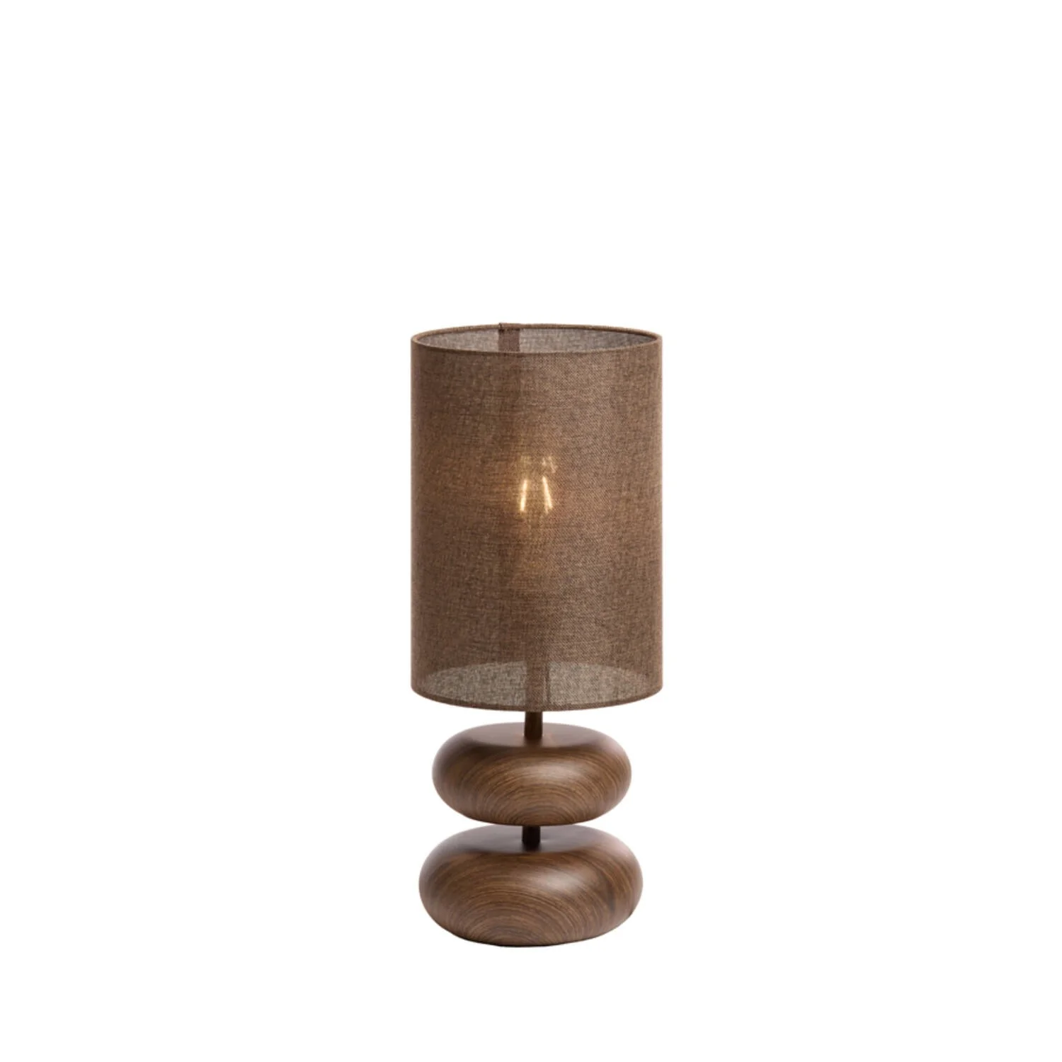 Table Lamp 22 x 50.5cm DANIALO Wood Print Dark Brown - Image 2