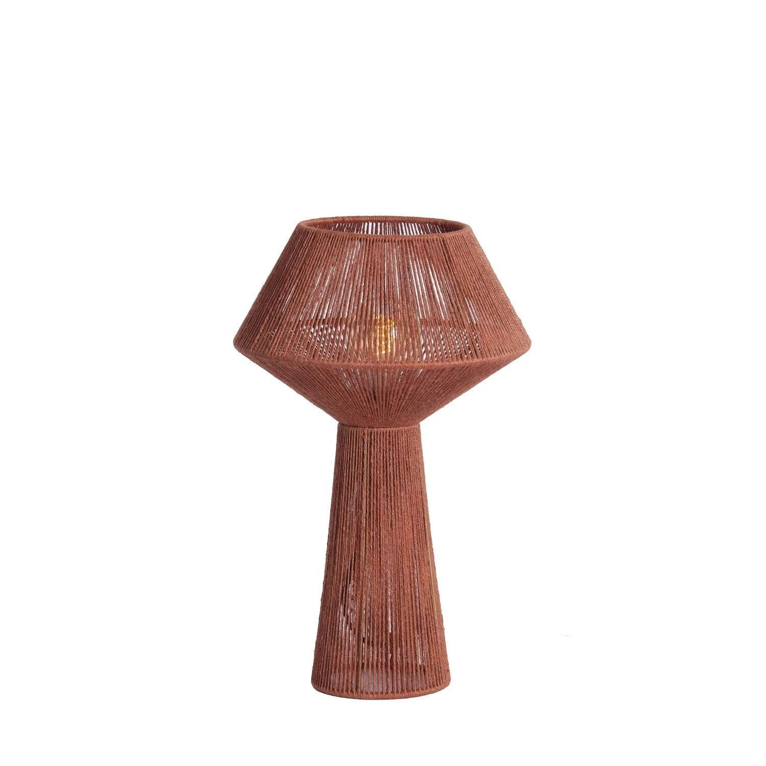Table Lamp 30 x 47cm FUGIA Jute Brick Red - Image 2