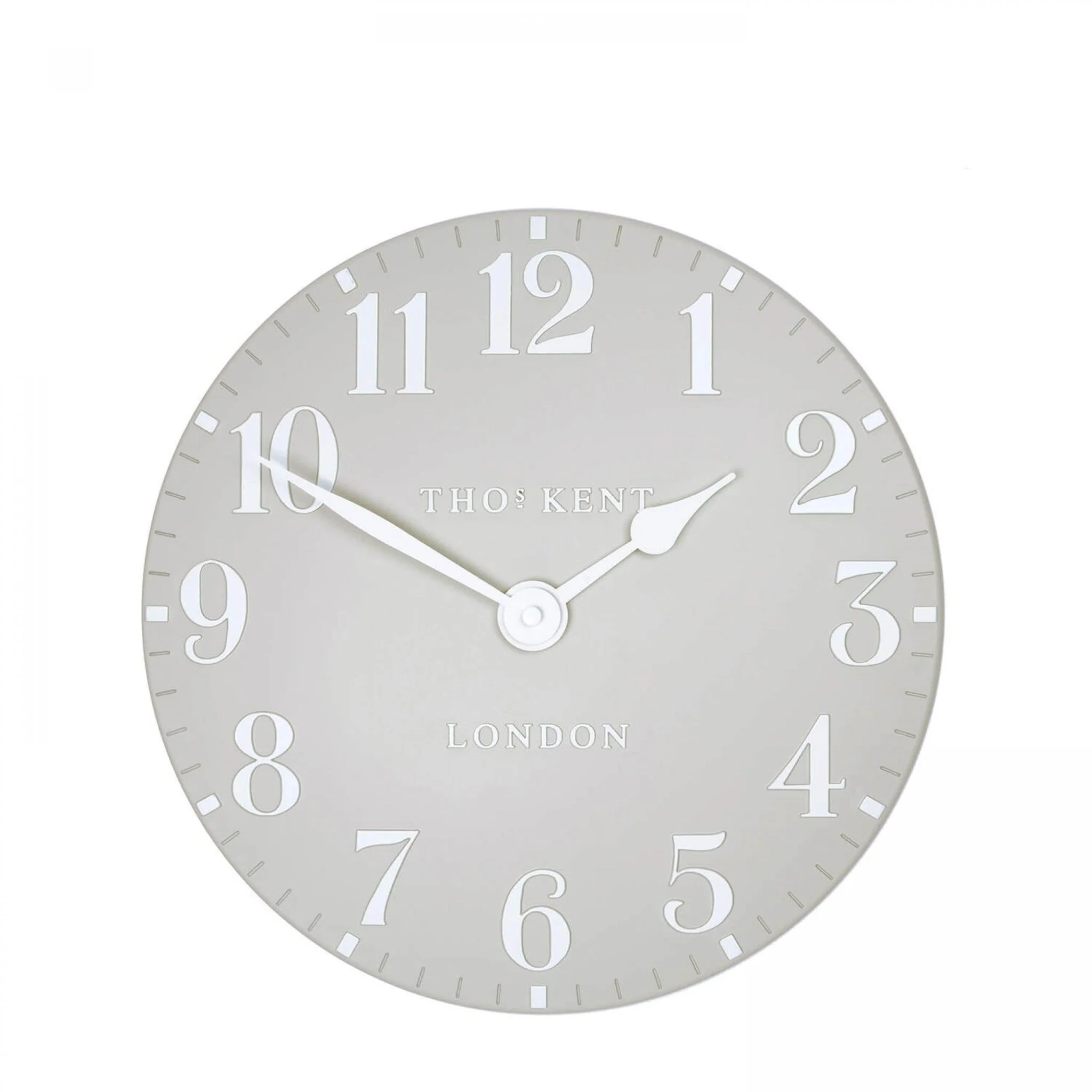Thomas Kent 12" Arabic Wall Clock Dove Grey