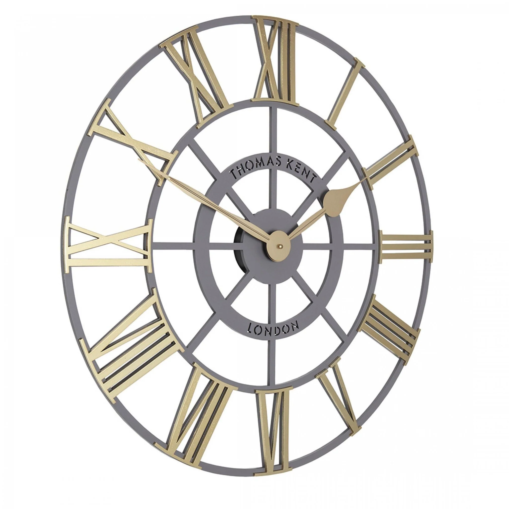 Thomas Kent 24" Evening Star Brass Wall Clock - Image 5