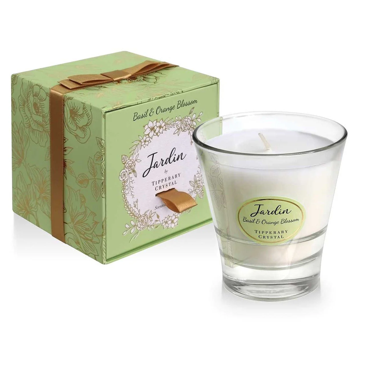 TIPPERARY CRYSTAL Basil & Orange Jardin Collection Candle