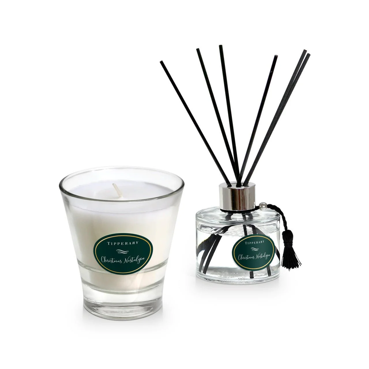 TIPPERARY CRYSTAL Poinsettia Candle & Diffuser Set - Christmas Nostalgia - Image 2