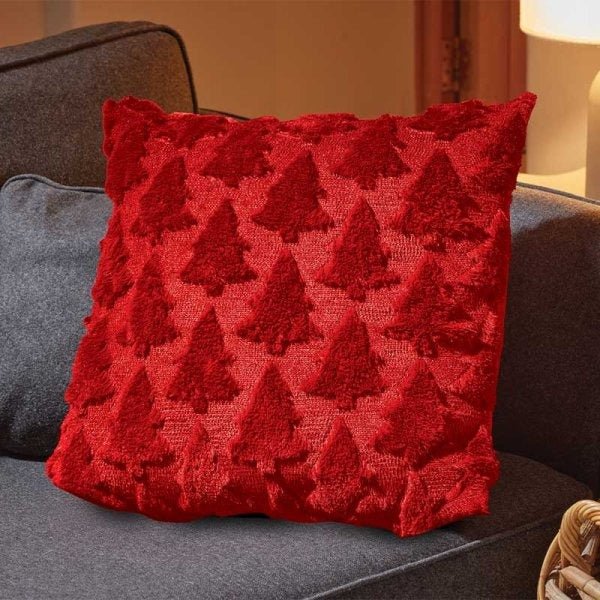 Tree Cushion Red 45 x 45cm