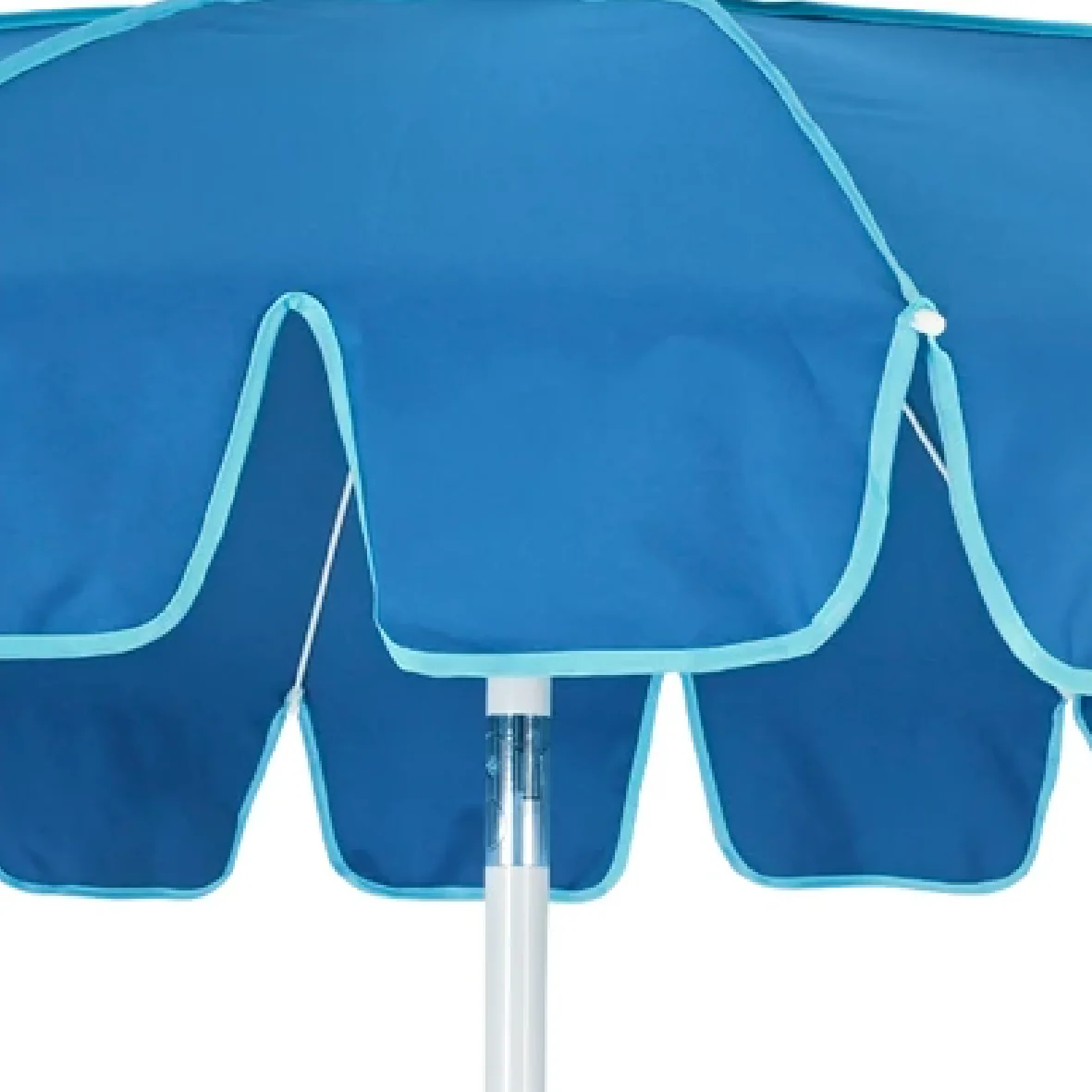 Two Tone Luxury Scalloped Parasol Blue 2m - Image 5