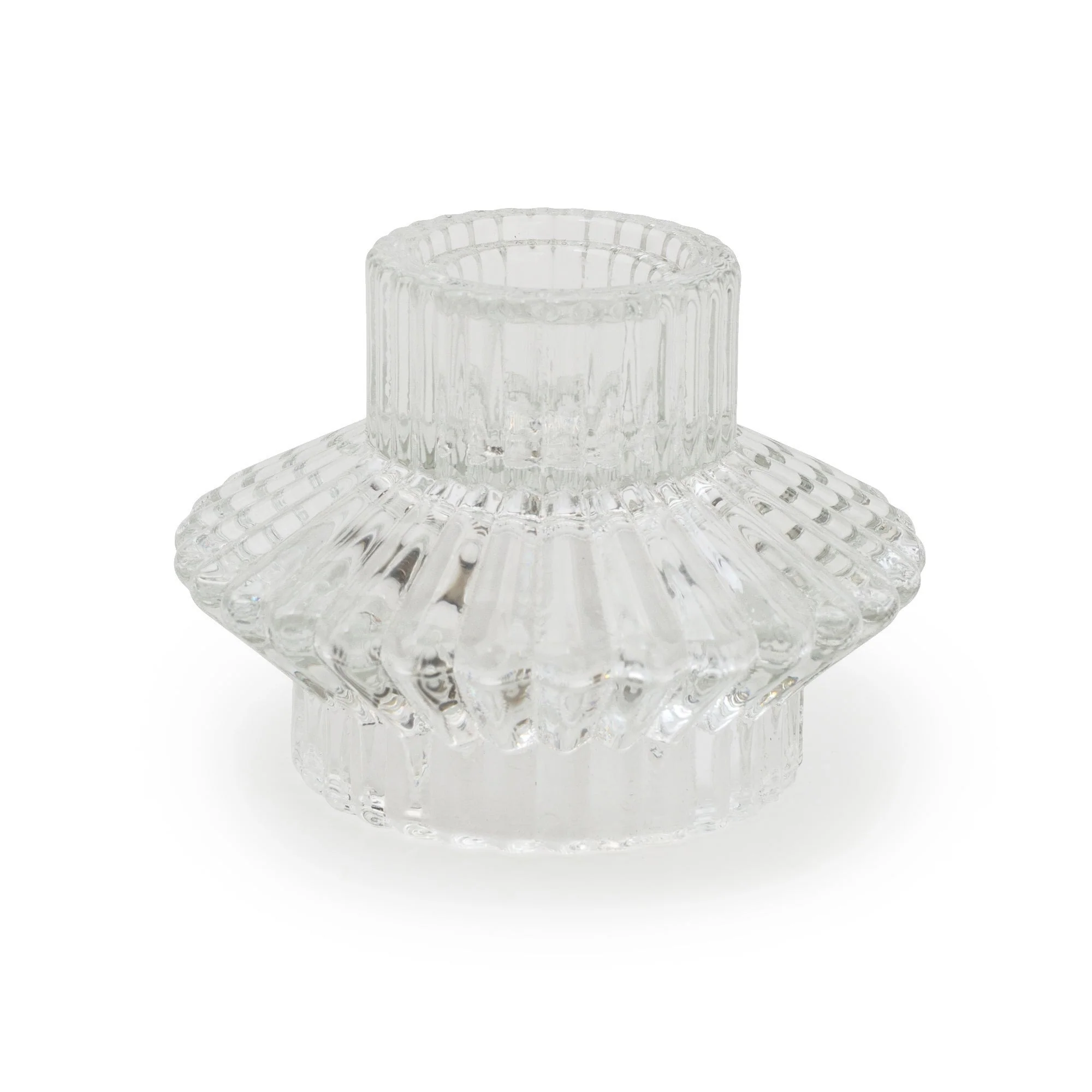 Two Way Glass Tealight/Taper Candle holder - Image 2
