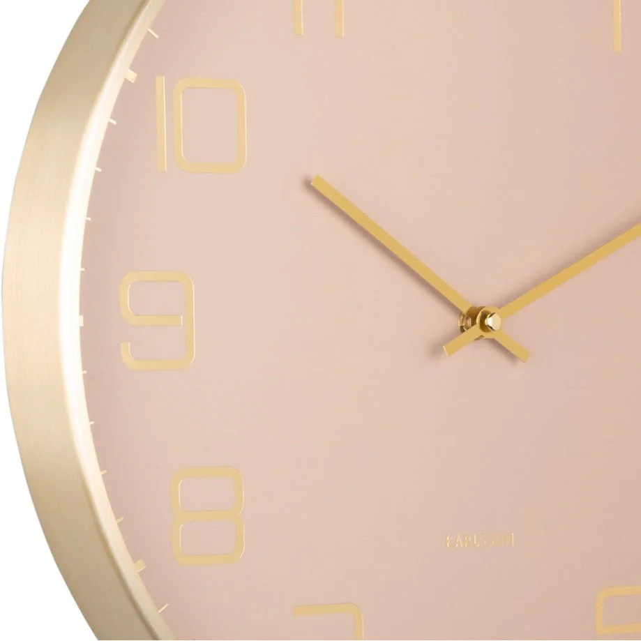 Wall Clock Elegance Glow Soft Brown - Image 3