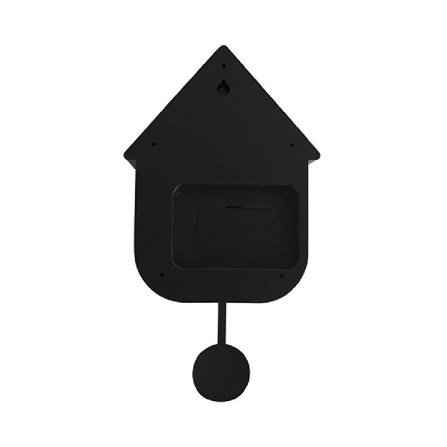 Wall Clock Modern Cuckoo Metallic Black - Image 3