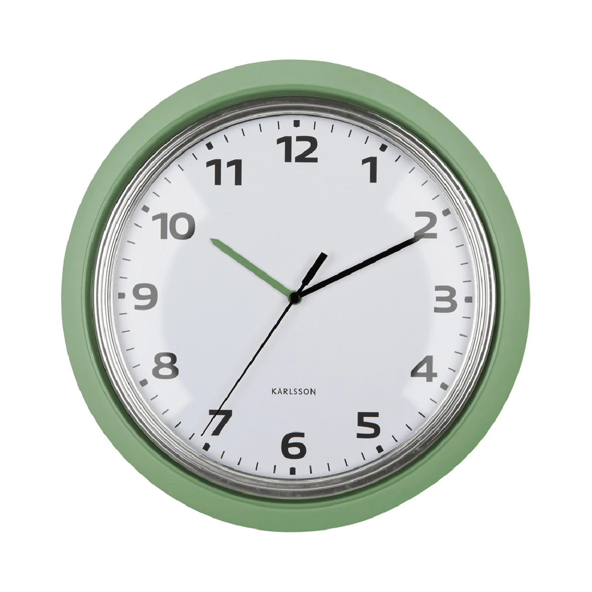 Wall Clock Modern Jungle Green - Image 3