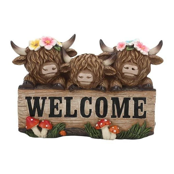 Welcome Highland Cows 27x18cm - Image 2