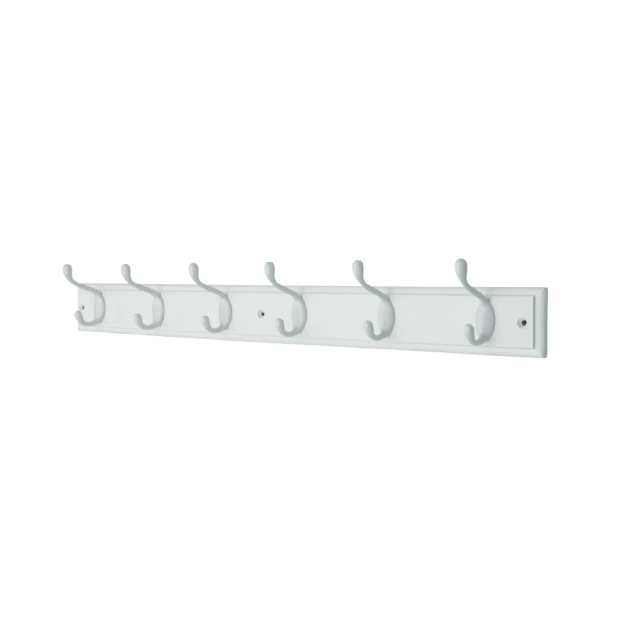 White on Whilte  Hookrail - 6 Heavy Duty Hooks