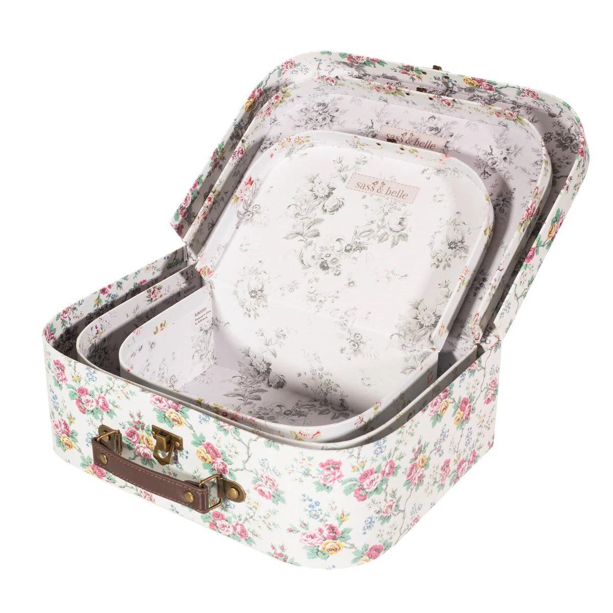Wild Rose Mini Suitcases - Set Of 3 - Image 4