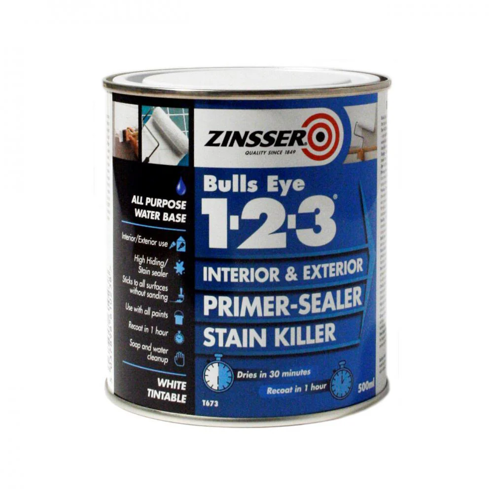 Zinsser Bulls Eye 1-2-3 Primer Sealer - 500ml - Image 2